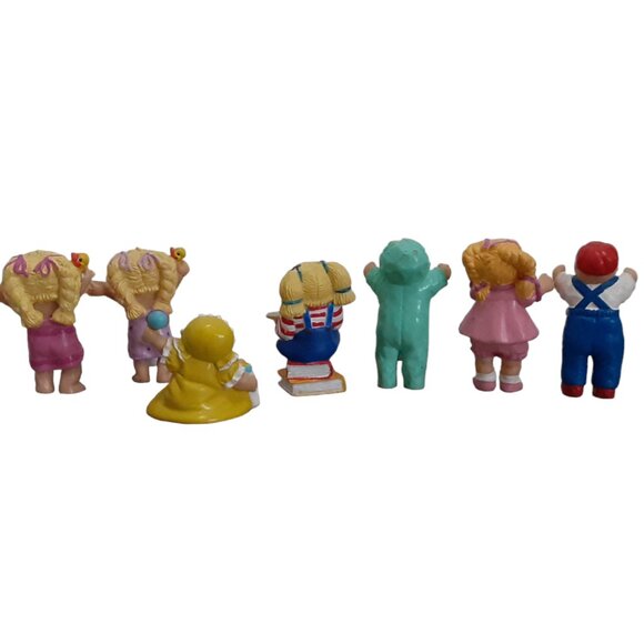 Vintage 1980's Cabbage Patch Kids PVC Mini Figures Lot of 7 - Picture 2 of 2